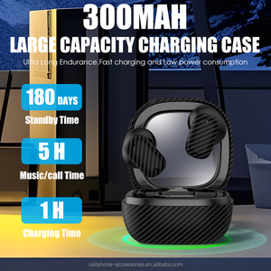 Earbud translasi serat karbon Mini, penerjemah suara Real Time portabel ringan aplikasi ganda 144 bahasa untuk rapat bepergian - Product Image 5