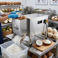 CE-gekeurde elektrische kokosraspmachine van roestvrij staal, voor het malen en raspen van vers kokosvlees, te koop.
