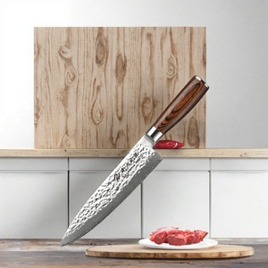 Couteau de chef japonais 8-9,9 pouces en acier carbone, forgé à la main, manche en bois, ambidextre, vintage, couteau de cuisine écologique - Product Image 3