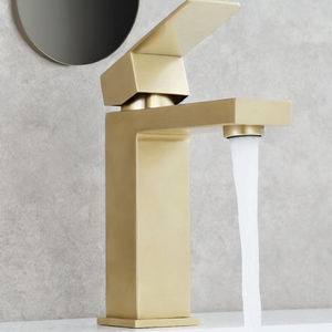 Cao cấp chải thép không gỉ vuông nóng lạnh nước <span class=keywords><strong>Mixer</strong></span> tap cho phòng tắm trên truy cập chậu chậu vòi nước - Product Image 3