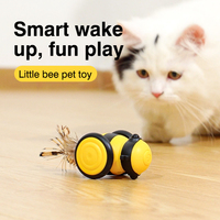 En gros Personnalisé Durable Interactif Smart Pet Jouet Mignon Petite Forme D'abeille Rechargeable Électrique Chat Souris Exercice Roues