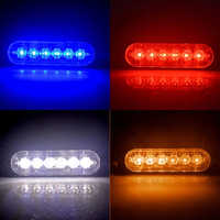 6 LED Not blitz Warn licht leiste LKW Auto Leuchtfeuer Lampe mit Bernstein Rot Blau Weiß Ampel Neuer Zustand