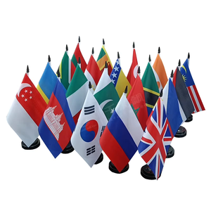 Juego de Banderas de Escritorio de Países Hablantes de Español en Latinoamérica, Asta de Bandera Negra de 13 Pulgadas, Plegable, Resistente a los Rayos UV, Poliéster Heritage - Product Image 2