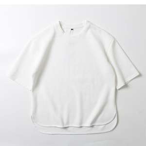 เสื้อยืดทรงหลวมแขนสั้นของผู้ชายผ้าฝ้ายไม้ไผ่100% แฟชั่นสตรีทแวร์สั่งทำ - Product Image 1