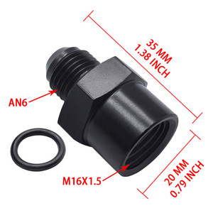 Adaptador de Manguera de Aleación de Aluminio AN6 a M16X1.5, Conexión Reductora para Sistema de Combustible de Automóvil - Product Image 1