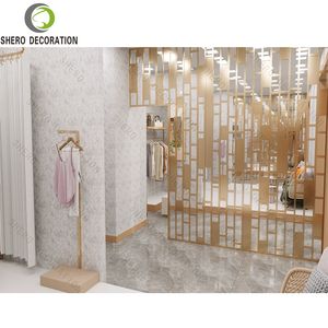 Luxury Womenswear Boutique Design High-quality Clothes Display Racks for Shop Decoration - Product Image 6