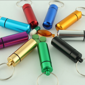 Boîte à pilules miniature en aluminium étanche, porte-clés, boîte de rangement portable pour médicaments d'extérieur, porte-clés, étui à pilules - Product Image 2
