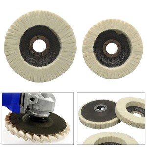 Disque de polissage en feutre de laine à lamelles de 115 mm/125 mm pour meuleuse d'angle, disque de lustrage en laine - Product Image 6