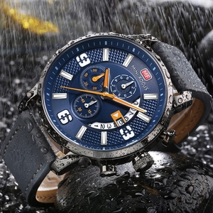 <span class=keywords><strong>MINI</strong></span> <span class=keywords><strong>FOCUS</strong></span> MF0025G <span class=keywords><strong>MF</strong></span> 0025 Cronógrafo multifunción resistente al agua Popular Casual Correa de cuero Relojes de cuarzo para hombres <span class=keywords><strong>Reloj</strong></span> - Product Image 3