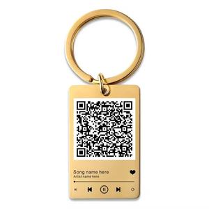 พวงกุญแจ QR Code โลโก้สั่งทำราคาโรงงาน สแกน QR ฟังเพลงโปรด พวงกุญแจเพลง Spotify - Product Image 4