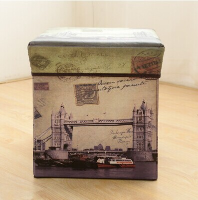 Fabric Covered Cardboard Storage Box Home Storage and Organization foldable laundry basket household