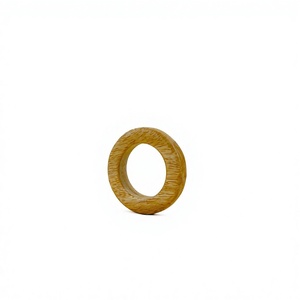 Anneaux de serviette en bois naturel, ronds, 4,5 cm, écologiques, décoration de table pour fête, mariage, dîner - Product Image 3