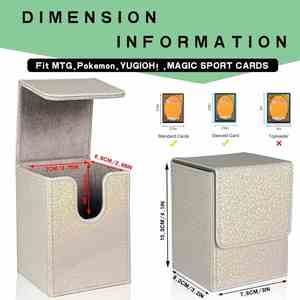 Caja de Cartas Cuadrada Brillante para Cartas de Juego, Estuche de Almacenamiento Vertical TCG Portátil con Acabado Brillante - Product Image 3