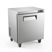 Réfrigérateur commercial américain ETL à porte simple, sous comptoir, type plan de travail, pour café. Pas un congélateur.