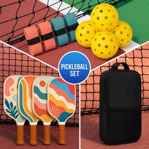 Juego <span class=keywords><strong>de</strong></span> Palas <span class=keywords><strong>de</strong></span> Pickleball Zeroring OEM Prensadas en Frío, 2 Palas, 4 <span class=keywords><strong>Pelotas</strong></span>, 1 Bolsa, Pedido al por Mayor, Kit Deportivo para Escuelas, Clubes y Equipos - Product Image 4