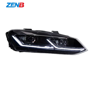 Conjunto de Faros LED para Volkswagen <span class=keywords><strong>Polo</strong></span> 6R <span class=keywords><strong>6C</strong></span> 2011-2018, Forma de L Doble, DRL, Señal de Giro Secuencial - Product Image 5