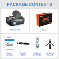 Projecteur LED portable H96 Max W11 1080P avec lecteur DVD Projecteur Android 9.0 BT 5.1 WiFi 260 ANSI