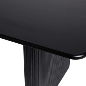 Mesa de comedor sólida negra de alta calidad, muebles modernos de moda para el hogar de última tendencia para apartamento, Hotel, Villa, jardín al aire libre - Product Image 4
