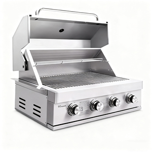 Barbecue intégré en acier inoxydable 304 - Barbecue moderne haut de gamme avec revêtement en poudre, charbon de bois, double combustible, fumoir <span class=keywords><strong>américain</strong></span> - Product Image 5