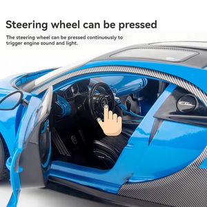 1:18 échelle <span class=keywords><strong>Bugatti</strong></span> <span class=keywords><strong>Chiron</strong></span> moulé sous pression modèle de voiture son et lumière Pullback ornement métal décorer recueillir jouets - Product Image 3