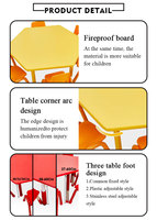 Ensemble de tables et chaises hexagonales en plastique durables, bureaux ergonomiques pour la maternelle, meubles multicolores pour enfants