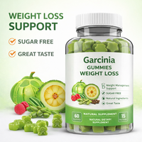 Gummies de Garcinia Cambogia pour la perte de poids, sans sucre, complément minceur naturel, étiquette privée OEM, 60 gummies