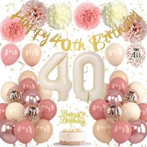 Froova - Globos <span class=keywords><strong>de</strong></span> Látex con Estampado Dorado Rosa Pálido Retro para el 30.º <span class=keywords><strong>Cumpleaños</strong></span> <span class=keywords><strong>de</strong></span> <span class=keywords><strong>Mujer</strong></span>, Pancarta <span class=keywords><strong>de</strong></span> Feliz 30.º <span class=keywords><strong>Cumpleaños</strong></span>, Adorno para <span class=keywords><strong>Pastel</strong></span> con Número 30, Fiesta <span class=keywords><strong>de</strong></span> 30 Años - Product Image 4