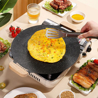 Plaque de Cuisson en Fonte pour Barbecue, Gril, Viande, Réchaud à Gaz et Induction, Poêle à Frire pour le Camping en Plein Air, Fournitures de BBQ