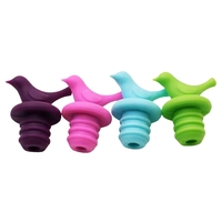 Bouchon de vin en silicone réutilisable Bouchon de bouteille de vin Little Bird Joint étanche Bouchon en silicone Bouchon de bouteille avec couvercle