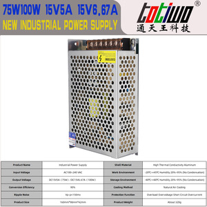 <span class=keywords><strong>Alimentation</strong></span> électrique à découpage CC SMPS 15V5A 75W, transformateur 15V6.67A 100W, <span class=keywords><strong>alimentation</strong></span> électrique pour bande <span class=keywords><strong>LED</strong></span> de surveillance - Product Image 6