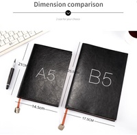 Carnet A5 B5 en cuir souple, journal d'affaires de conférence personnalisé en PU, journal relié par fil en gros avec pendentif