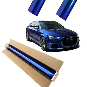 Vinilo para Envolver Autos PET Azul Metálico Brillante, Antiarañazos, Autoregenerable, Cambia el Color de la Carrocería, Venta de Liquidación B2B - Product Image 1