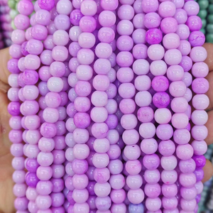 Hạt cườm thủy tinh hoa văn hoa 8mm tự làm thủ công, giá gốc nhà máy - Product Image 5