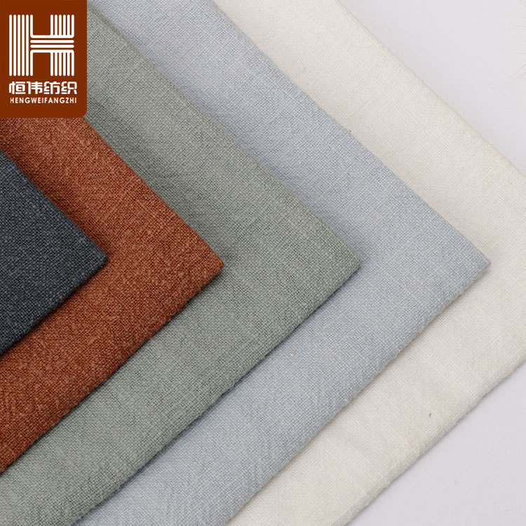 High quality woven solid washed ramie cotton fabric for clothes