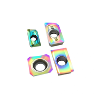 Plaquettes de fraisage carrées en carbure de tungstène colorées Sanlude, séries APKT113508-G2 et APKT160408-G2, outil de coupe CNC pour alliage d'aluminium, pour tour
