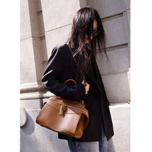 Bolso de Mano de Cuero Genuino para Mujer, con Cierre de Cremallera, Diseño Simple y Gran Capacidad, Tendencia de Moda Primavera 2026 - Product Image 2