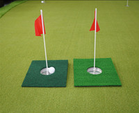 Tapis de mini-golf portable pour intérieur et extérieur, ensemble d'entraînement au putting avec trou, coupelle et drapeau