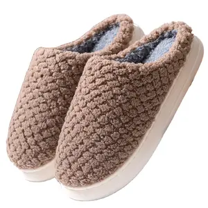 High Quality Indoor Home Slides Slippers Anti Slip Plush Slipper Faux Fur Slippers Women's