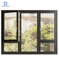 Ventana y puerta de Proyecto de Casa de Villa personalizada, ventana con aislamiento térmico, ventanas abatibles de aluminio de doble acristalamiento insonorizadas