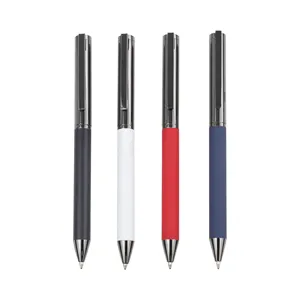 Logo Customized High Quality Metal Ballpoint Pens Stationery Wholesale Luxury Gift Premium Pen Set Custom Clips Logo With Print