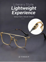 Monture de lunettes en titane pur pour homme, monture carrée optique pour myopie, monture de lunettes de prescription pour femme, marque de luxe, monture large