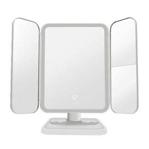 Miroir de maquillage pliable avec lumière LED personnalisée, grossissement 1X/2X/3X, miroir de maquillage rechargeable, miroir de vanité - Product Image 2