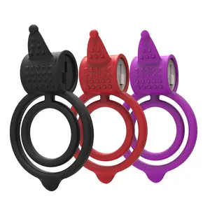 Strong Vibrating in Mumbai Exchangeable Batteries Silicone Purple Mens Cock Ring Massager