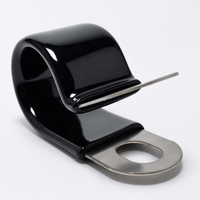 Collier de serrage pour tuyau recouvert de caoutchouc, attache-tube amortie, support de câble, collier en P type R doublé de caoutchouc, acier inoxydable SS304 EPDM