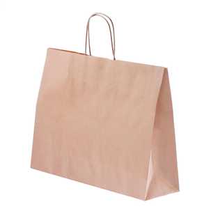 Shopper di carta Kraft con coulisse marrone 24 cm + 11 cm x 31 cm - Product Image 2
