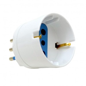 Adaptateur de prise Schuko italienne 10A, connecteur d'alimentation - Product Image 1