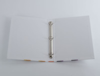 Benutzer definiertes Logo Langlebiger 3-Ring-Binder-Ordner Kunststoff-Präsentation datei ordner mit Taschen-und Boardmuster-Buch material