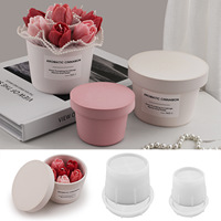 CARATTE Moule en silicone pour bougie, pot de fleur, boîte cadeau, conteneur, résine, bricolage