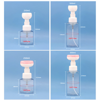 Distributeur de savon liquide moussant en PET OEM 250/500 ml pour nettoyant visage et articles de salle de bain