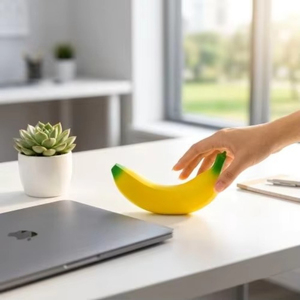Jouet anti-stress tendance 2026 en mousse PU à récupération lente, forme banane, doux et géant, pour enfants, adultes et soulagement du stress au bureau - Product Image 2